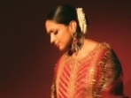 Deepika looks regal in the red ensemble. Deepika looks regal in the red ensemble.