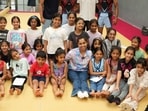 Dipa Karmakar with future gymnasts(JSW)