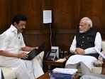 A file photo of Prime Minister Narendra Modi with Tamil Nadu chief minister MK Stalin(Twitter) A file photo of Prime Minister Narendra Modi with Tamil Nadu chief minister MK Stalin(Twitter)