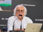 Congress leader Jairam Ramesh during a press conference at AICC HQ. Congress leader Jairam Ramesh during a press conference at AICC HQ.
