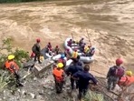 Two buses were swept into the Trishuli River by the landslides at Simaltal area along the Narayanghat-Mugling road in Chitwan district Two buses were swept into the Trishuli River by the landslides at Simaltal area along the Narayanghat-Mugling road in Chitwan district