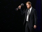 Prince Harry, Duke of Sussex accepts the Pat Tillman Award onstage during the 2024 ESPY Awards at Dolby Theatre on July 11, 2024 in Hollywood, California. (Photo by Frazer Harrison / GETTY IMAGES NORTH AMERICA / Getty Images via AFP)