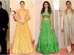 Anant Ambani-Radhika Merchant wedding: Suhana Khan, Ananya Panday, Khushi Kapoor and Vedang Raina pose for the paparazzi. Anant Ambani-Radhika Merchant wedding: Suhana Khan, Ananya Panday, Khushi Kapoor and Vedang Raina pose for the paparazzi.