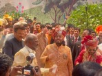 Rajinikanth danced with the baraat. Rajinikanth danced with the baraat.