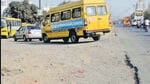 RTO inspectors have been instructed to check window bars, footsteps, seating arrangements, first-aid boxes and other safety measures of these school transport vehicles. (REPRESENTATIVE PHOTO) RTO inspectors have been instructed to check window bars, footsteps, seating arrangements, first-aid boxes and other safety measures of these school transport vehicles. (REPRESENTATIVE PHOTO)