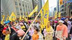 Sikhs march in a parade to mark Khalsa Day celebrations in Toronto, Ontario, Canada on April 28. (AFP) Sikhs march in a parade to mark Khalsa Day celebrations in Toronto, Ontario, Canada on April 28. (AFP)