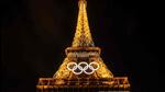 The Olympic Rings on The Eiffel Tower in Paris ahead of the forthcoming 2024 Paris Olympic Games. (AFP)