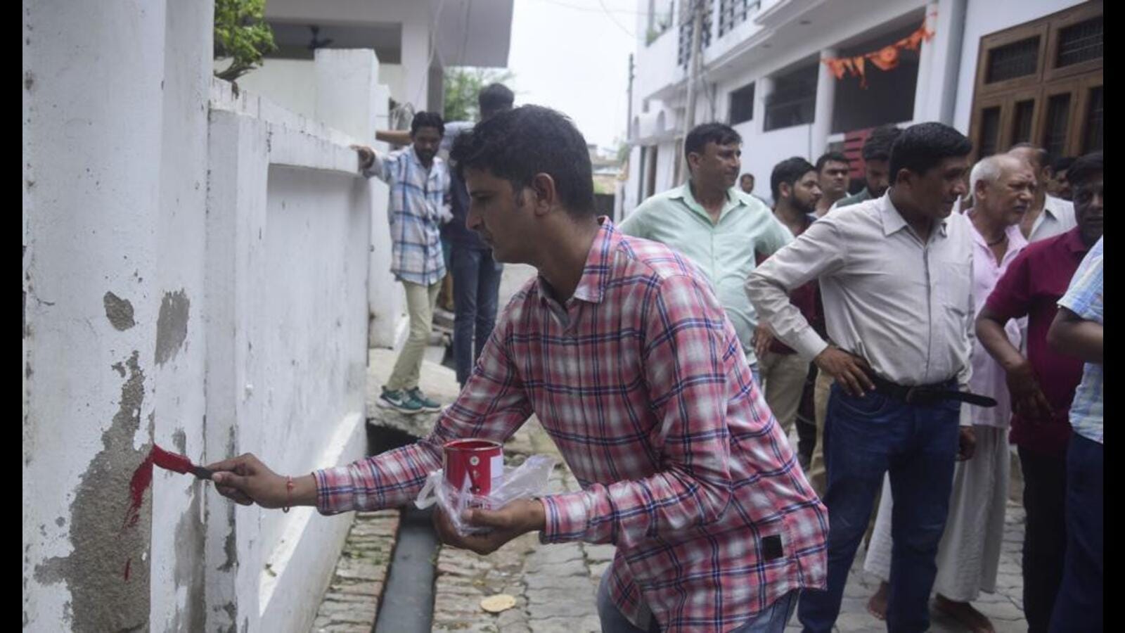 Residents see red over markings on houses in Kukrail ‘green belt’