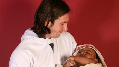A union amplified by a photograph on social media of a 20-year-old Messi cradling a six-month-old Yamal. (AP) A union amplified by a photograph on social media of a 20-year-old Messi cradling a six-month-old Yamal. (AP)