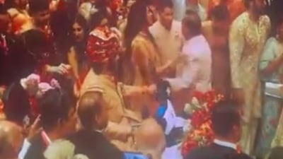 Anant Ambani, surrounded by Priyanka Chopra, Nick Jonas and Bollywood stars, at his baaraat. Anant Ambani, surrounded by Priyanka Chopra, Nick Jonas and Bollywood stars, at his baaraat.