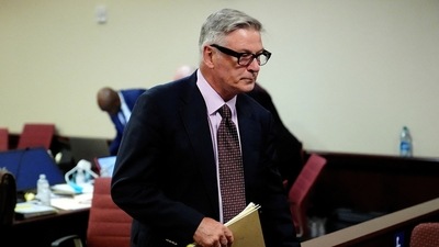 Actor Alec Baldwin exits the courtroom after his hearing in Santa Fe County District Court, Wednesday, July 10, 2024. ( Ross D. Franklin/Pool via REUTERS)