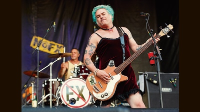 Fat Mike and the band perform in Vancouver in 2019. Fans will miss his banter, eclectic cross-dressing, and his willingness to live the punk ethos of challenging norms and being true to oneself. (Getty Images) Fat Mike and the band perform in Vancouver in 2019. Fans will miss his banter, eclectic cross-dressing, and his willingness to live the punk ethos of challenging norms and being true to oneself. (Getty Images)
