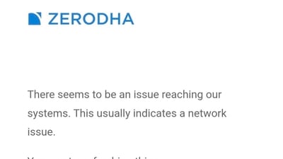 Zerodha down: Affected traders shared their experience on social media as the platform stopped working. Zerodha down: Affected traders shared their experience on social media as the platform stopped working.
