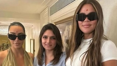 The Kardashian sisters get a desi welcome at Mumbai hotel ahead of Anant Ambani and Radhika Merchant's wedding The Kardashian sisters get a desi welcome at Mumbai hotel ahead of Anant Ambani and Radhika Merchant's wedding