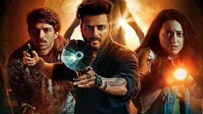 Kakuda review: Saqib Saleem, Riteish Deshmukh, Sonakshi Sinha in a still from the film. Kakuda review: Saqib Saleem, Riteish Deshmukh, Sonakshi Sinha in a still from the film.