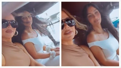 Kim Kardashian, Khloe Kardashian reached India on Thursday. Kim Kardashian, Khloe Kardashian reached India on Thursday.