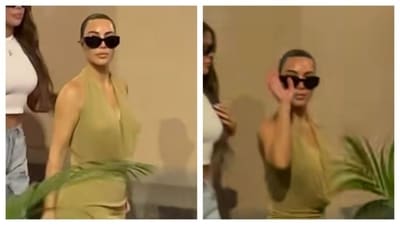 Kim Kardashian set the internet ablaze with the paps spotting her in Mumbai with her sister Khloe Kardashian, to attend the grand Ambani wedding. Kim is in her signature bodycon style. On this occasion, let's take a look at all her bodycon outfit looks.&nbsp; (Instagram/@voompla )