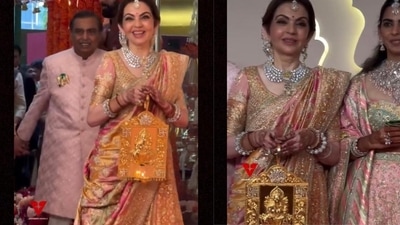 Nita and Mukesh Ambani at Jio World Centre in Mumbai's BKC. Nita and Mukesh Ambani at Jio World Centre in Mumbai's BKC.