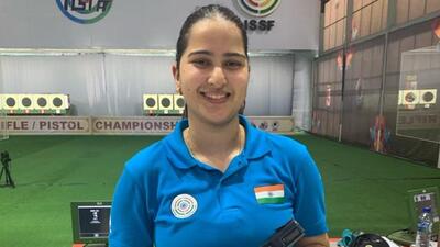 Rhythm Sangwan will represent India in the 10m air pistol event at the Paris Olympics. (NRAI) Rhythm Sangwan will represent India in the 10m air pistol event at the Paris Olympics. (NRAI)