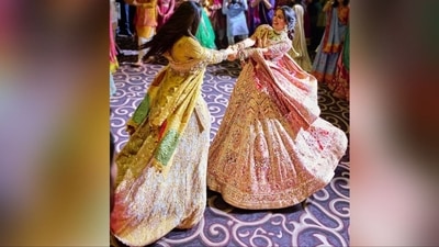 Radhika's ethnic ensemble, showcasing intricate craftsmanship with hand embroidery, enchanting embellishments, and exquisite detailing, is a true work of art, elevating fashion to new heights. (Instagram) Radhika's ethnic ensemble, showcasing intricate craftsmanship with hand embroidery, enchanting embellishments, and exquisite detailing, is a true work of art, elevating fashion to new heights. (Instagram)