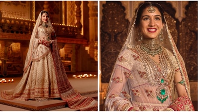 Radhika Merchant's bridal look revealed as she gets ready to marry Anant Ambani. Radhika Merchant's bridal look revealed as she gets ready to marry Anant Ambani.