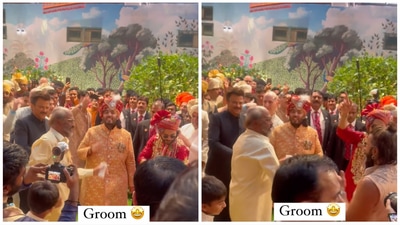 Rajinikanth danced with the baraat.