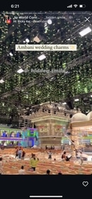 Preparations underway at the venue a few hours ago,