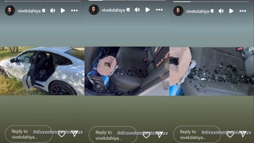 Vivek Dahiya gave a close-up glimpse of their car.