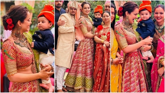 Kangana Ranaut's glam look in exquisite lehenga ensemble for brother's wedding leaves fans swooning: Pics