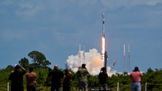 A SpaceX Falcon 9 rocket is launched, carrying 23 Starlink satellites into low Earth orbit in Cape Canaveral, Florida, U.S. May 6, 2024. (Reuters)