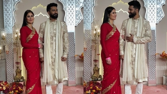 Katrina Kaif and Vicky Kaushal attend Anant Ambani, Radhika Merchant's wedding.