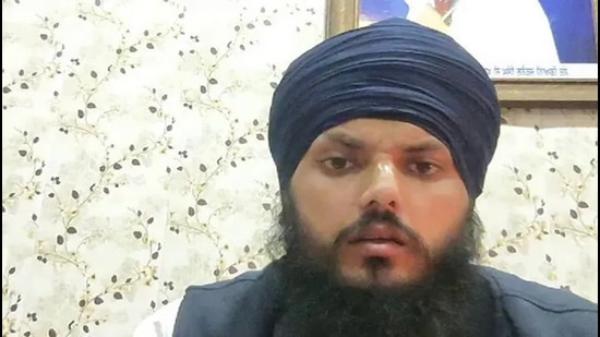 Radical Sikh preacher and Khadoor Sahib MP Amritpal Singh’s brother Harpreet Singh (in pic) has been arrested by Jalandhar police in a drug case. (File photo)