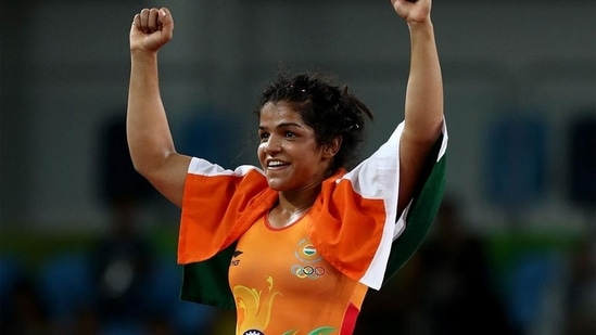 Sakshi Malik became the first Indian woman wrestler to win an Olympic medal at Rio 2016. Sakshi was an underdog in the field and she ended up being the athlete who broke India's medal drought at the Rio Olympics. She beat Mongolia’s Purevdorjin Orkhon, who became world champion the following year, and Asian champion Aisuluu Tynybekova of Kyrgyzstan, who became world champion in 2019, to script history.(Getty Images)