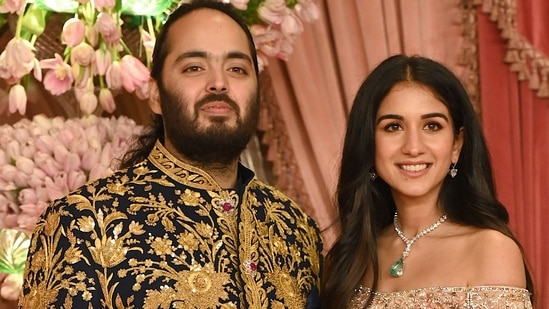 Mukesh Ambani and Nita Ambani's youngest son, Anant Ambani, will marry childhood sweetheart Radhika Merchant in Mumbai today, July 12. (AFP)