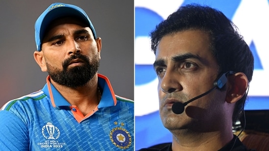 Gautam Gambhir (R) and his support staff have been urged to look at Mohammed Shami's (L) case(Getty-AFP)