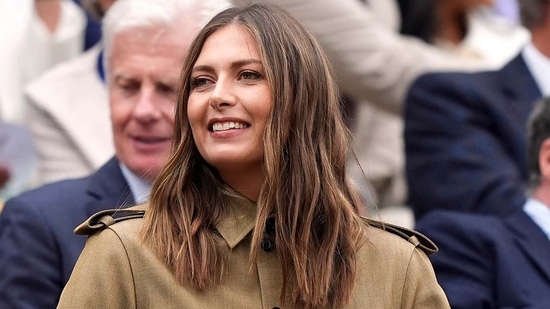 Russian tennis player and Wimbledon’s 2004 champion, Maria Sharapova, was seen returning to the home ground this season suited up in a chic tan Burberry piece.(The Associated Press)