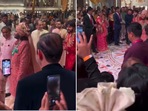 Brothers Mukesh and Anil Ambani with groom Anant before the wedding. Brothers Mukesh and Anil Ambani with groom Anant before the wedding.
