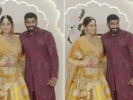 The image shows Jasprit Bumrah and Sanjana Ganesan attending the Ambani wedding on July 12. The image shows Jasprit Bumrah and Sanjana Ganesan attending the Ambani wedding on July 12.