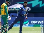 Sri Lanka's Wanindu Hasaranga during T20 World Cup 2024