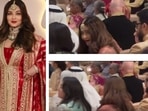 Abhishek Bachchan joined Aishwarya, Aardhya at Ambani wedding event. Abhishek Bachchan joined Aishwarya, Aardhya at Ambani wedding event.