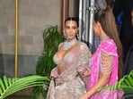Kim Kardashian and Khloe ready for day 2 of Ambani wedding in lehengas and naths.