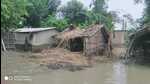 A flood-hit village in Uttar Pradesh’s Lakhimpur Kheri district. (HT photo) A flood-hit village in Uttar Pradesh’s Lakhimpur Kheri district. (HT photo)