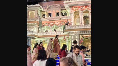 The image shows Anant Ambani and Radhika Merchant as newlyweds. Chinese Ambassador to India Xu Feihong shared this photo. (X/@China_Amb_India) The image shows Anant Ambani and Radhika Merchant as newlyweds. Chinese Ambassador to India Xu Feihong shared this photo. (X/@China_Amb_India)