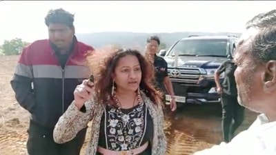 A video of her mother Manorama brandishing a firearm and purportedly threatening villagers in Mulshi taluka, Pune district, started doing the rounds on social media. A video of her mother Manorama brandishing a firearm and purportedly threatening villagers in Mulshi taluka, Pune district, started doing the rounds on social media.