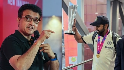 Sourav Ganguly (L) had convinced Rohit Sharma into taking up India's captaincy after Virat Kohli stepped down. (ANI-PTI) Sourav Ganguly (L) had convinced Rohit Sharma into taking up India's captaincy after Virat Kohli stepped down. (ANI-PTI)