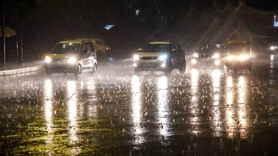 Rain lashes parts of Delhi and Noida on Saturday (PTI photo) Rain lashes parts of Delhi and Noida on Saturday (PTI photo)