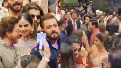 The Khans enjoyed themselves at the Ambani event.