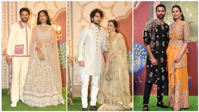 Jay and Radhi Shetty; Ibrahim and Sara Ali Khan; and Shahid and Mira Kapoor at the event. Jay and Radhi Shetty; Ibrahim and Sara Ali Khan; and Shahid and Mira Kapoor at the event.