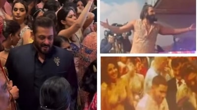 Salman Khan was impressed by the dance of blue-lehenga girl at Anant-Radhika's wedding. Salman Khan was impressed by the dance of blue-lehenga girl at Anant-Radhika's wedding.
