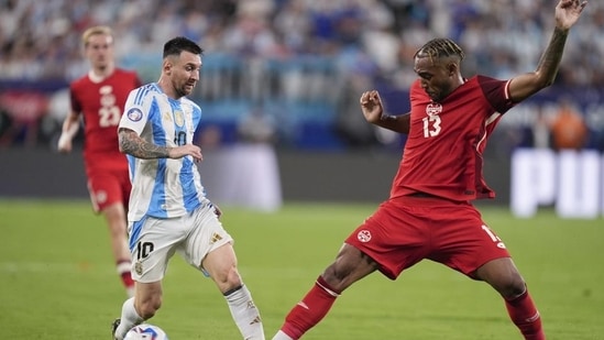 Lionel Messi’s Argentina take on Colombia in the final of Copa America in Florida. (AP)